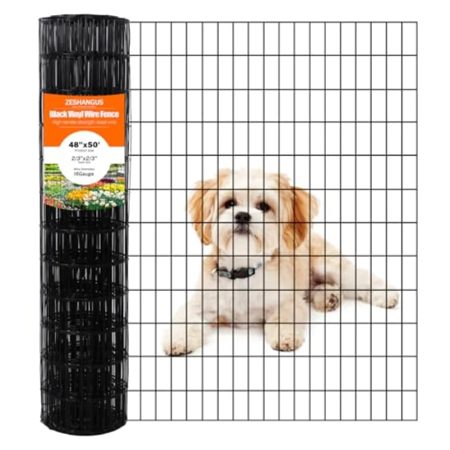 

Сварная сетка для ограждений с ПВХ-покрытием, рулон 2x3 дюйма, 16GA, для сада, 36x50 футов, металлическая сетка для птицы