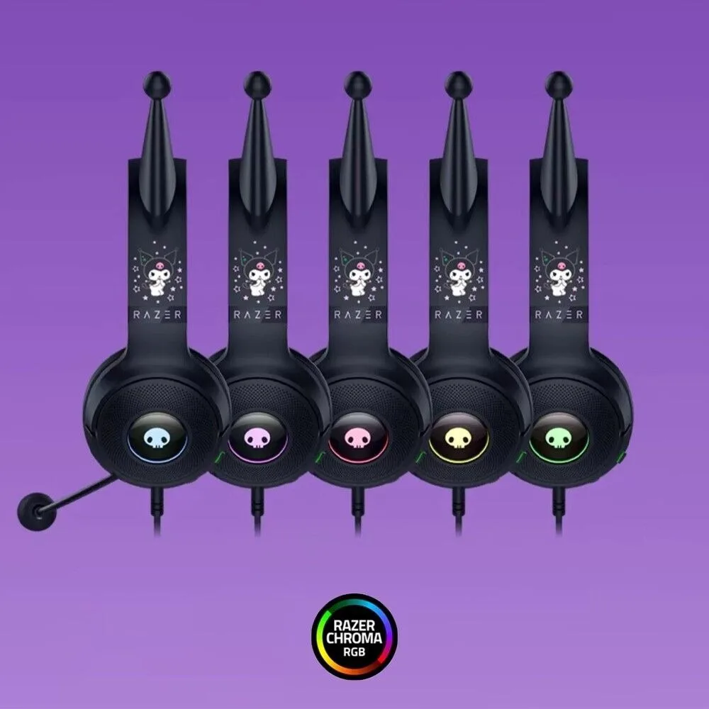 Razer Sanrio Kuromi 有線ヘッドセット ヘッドフォン 限定版