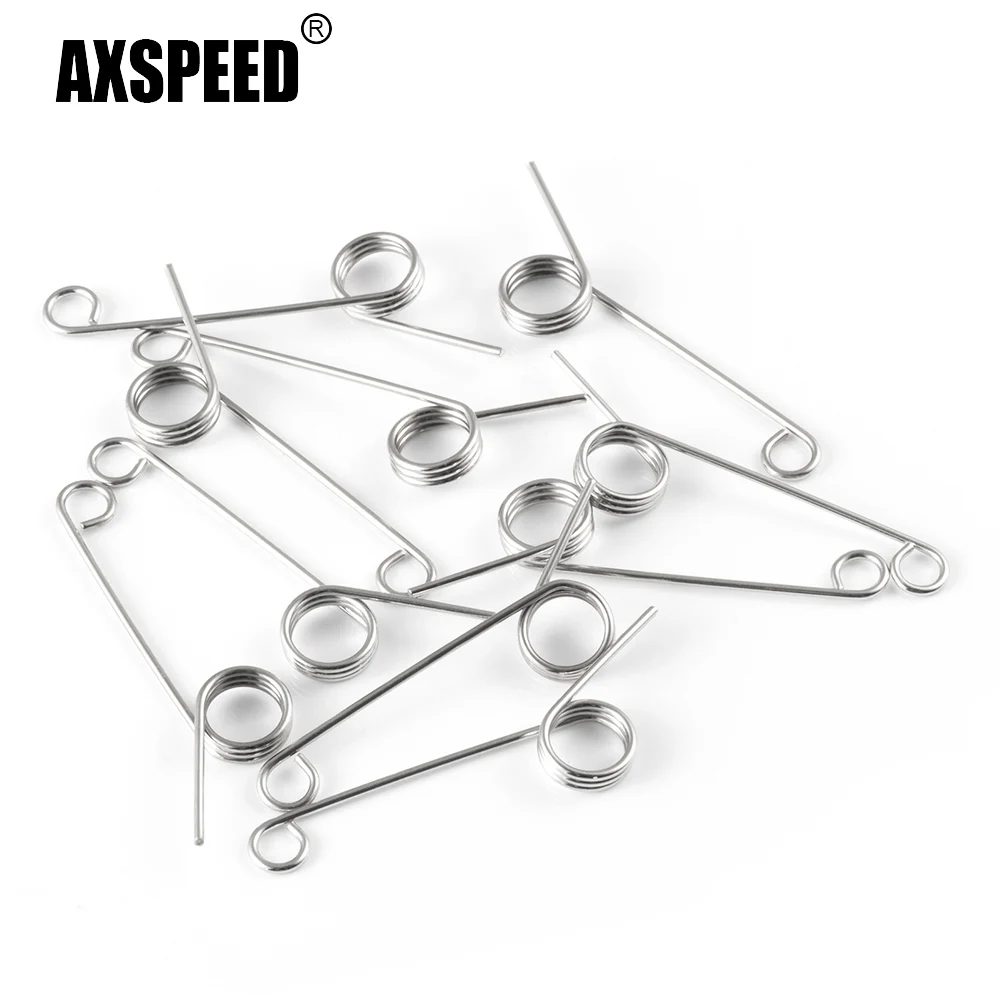 AXSPEED 10Pcs Spring Steel Rear Transmission Torsion Spring for Tamiya Lunch Box 1/12 RC Monster Truck Upgrade Accessories Parts