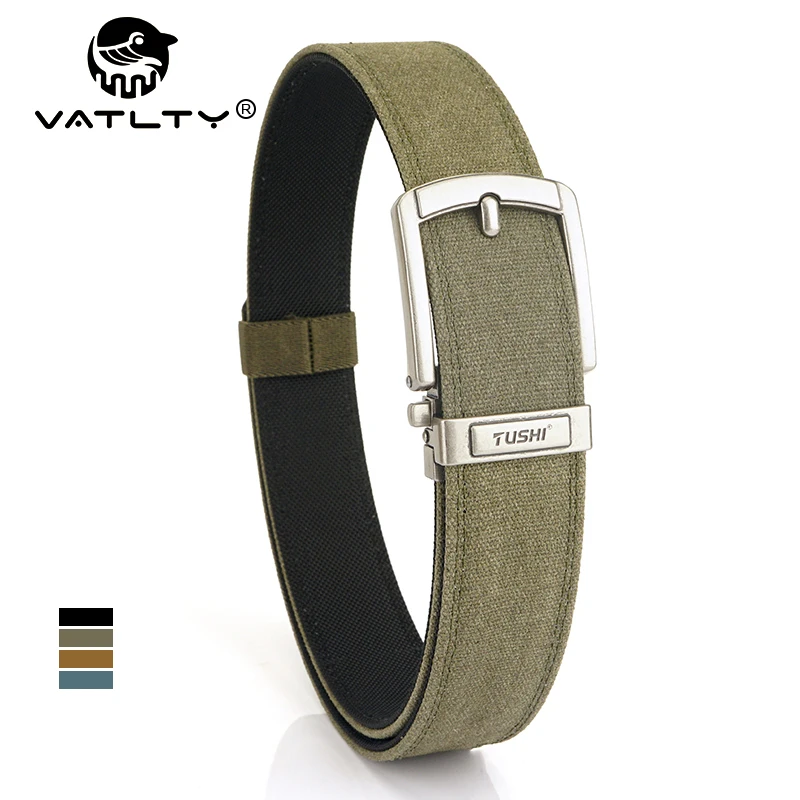 

VATLTY New Military Tactical Belt Men Metal Automatic Buckle Real Nylon Police Duty Army Belt Stiff Casual Girdle Male Waistband