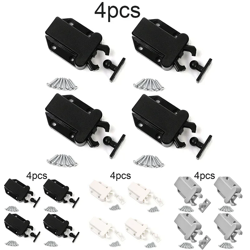 4 * Duw Om Te Openen Vang Deur Klink Keukenkast Touch Release Lade Kast Home Lock Vergrendelt Bouten Gereedschapshardware