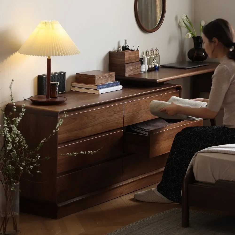 Dresser six-chest cabinet integrated combination bedroom simple solid wood storage cabinet