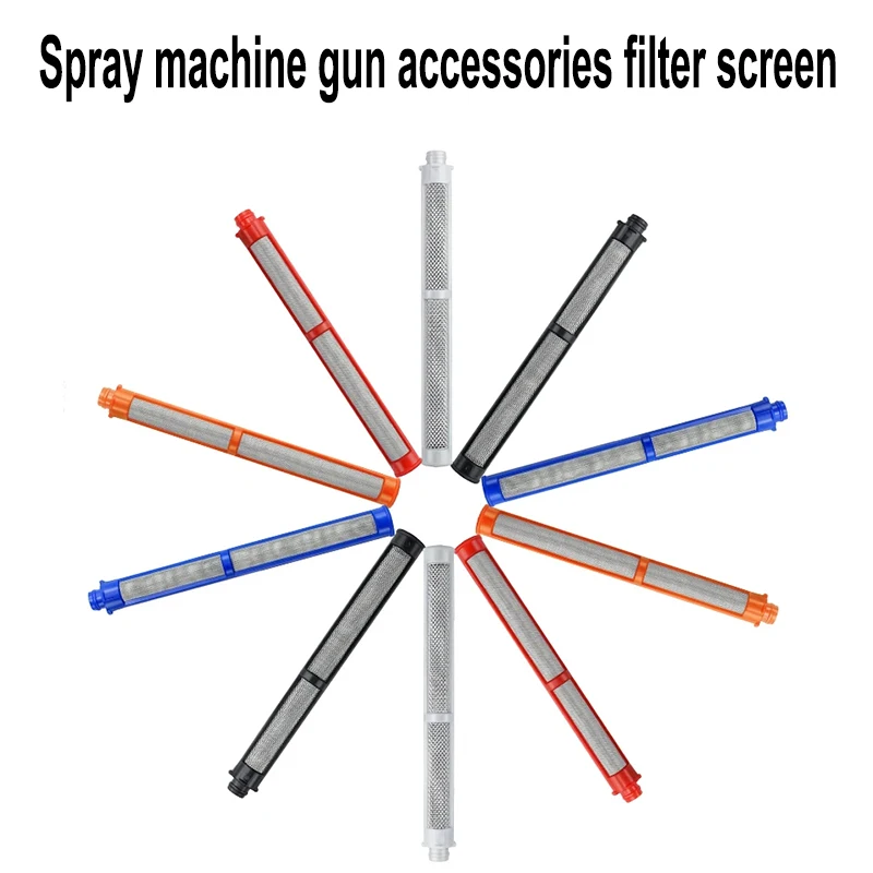 10 and 20 Pcs Spray Gun Filters Spraying Machine Accessories Airless Gun Filters200/150/100/60/30Mesh Airless Paint Parts Filter