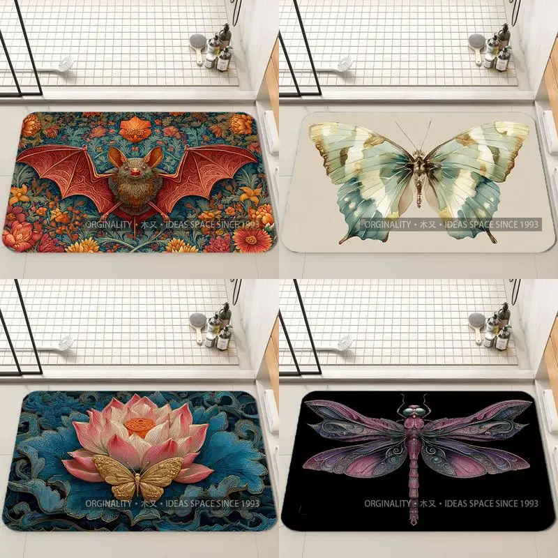 

Bat with Floral Pattern Living Room Decoration Home Sofa Non-Slip Carpet Study Bedroom Tatami Children'S Soft Floor Mat