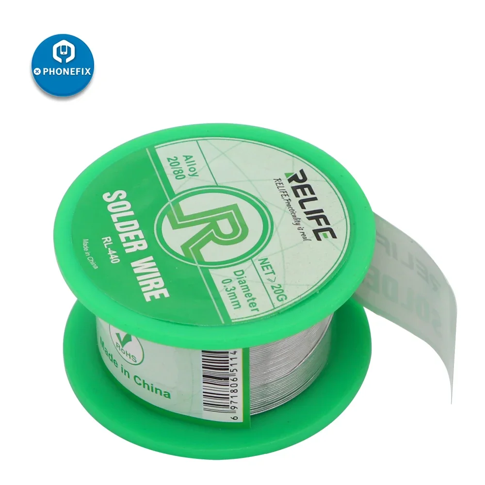 RELIFE 0.3/0.4/0.5/0.6mm Soldering Wire Active Rosin Core Tin Wire 20g for Mobile Phone Motherboard BGA  Welding Repair