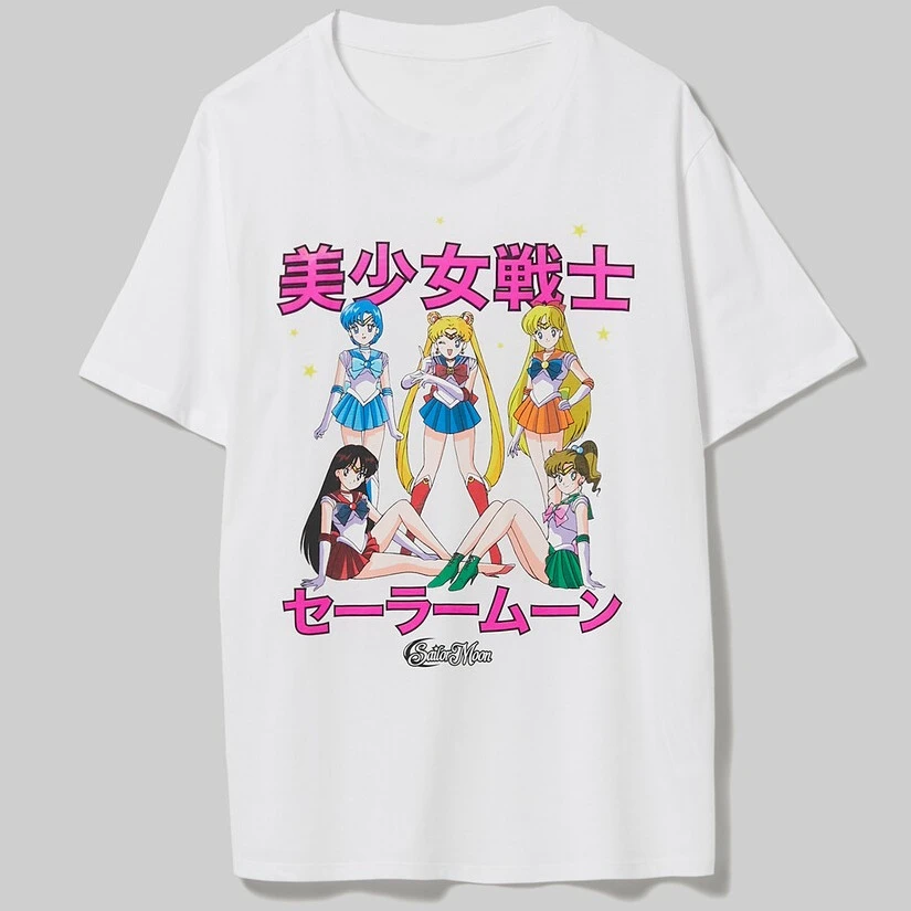 Streetwear 90er Jahre Anime Sailor Moon Retro Grafik T Shirt Sommer Baumwolle Männer Frauen T-Shirt Casual Trend Kurzarm Paar Hip Hop Top