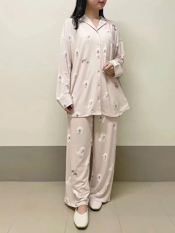 Long Room Wear Ladies Women Pajamas Summer Cute Sleepwear Lounge Wear Short Set Trousers Modal (with Tags)