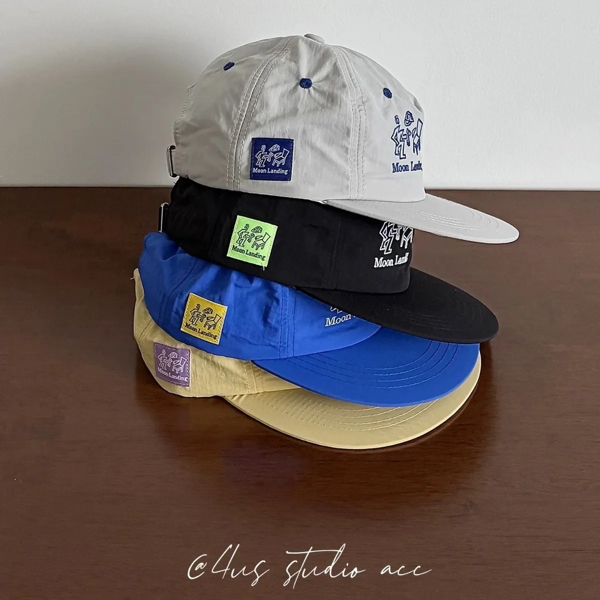 Korean Fashion Letter Embroidery Flat Brim Drying Hat for Men and Women Summer Outdoor Shade Adjustable Hip Hop Baseball Cap