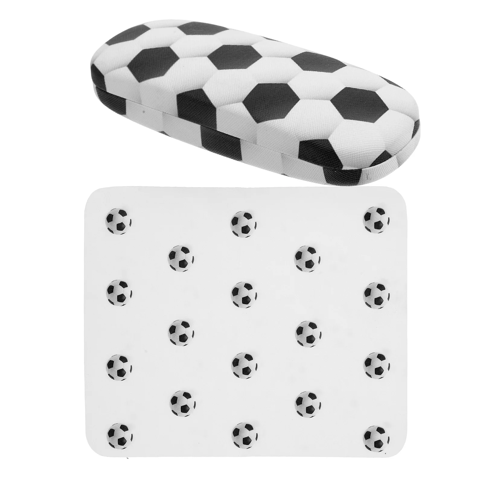 

Hard Shell Eyeglass Case Funny Soccer Pattern Suitable for Students Protective Sunglasses Box Portable Reading
