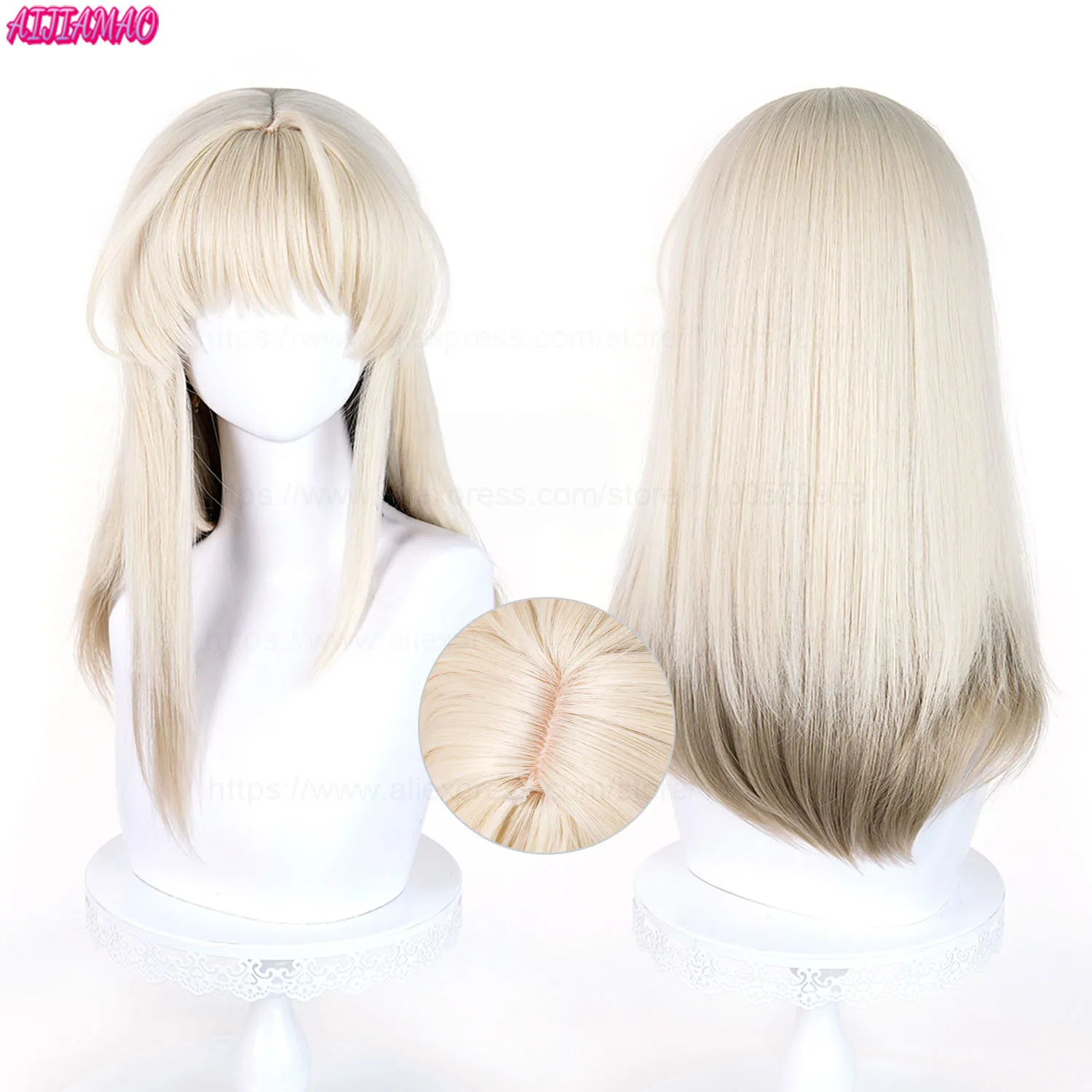 Perlica Cosplay Wig Arknights Endfield Heat Resistant Hair Anime Wigs + Wig Cap
