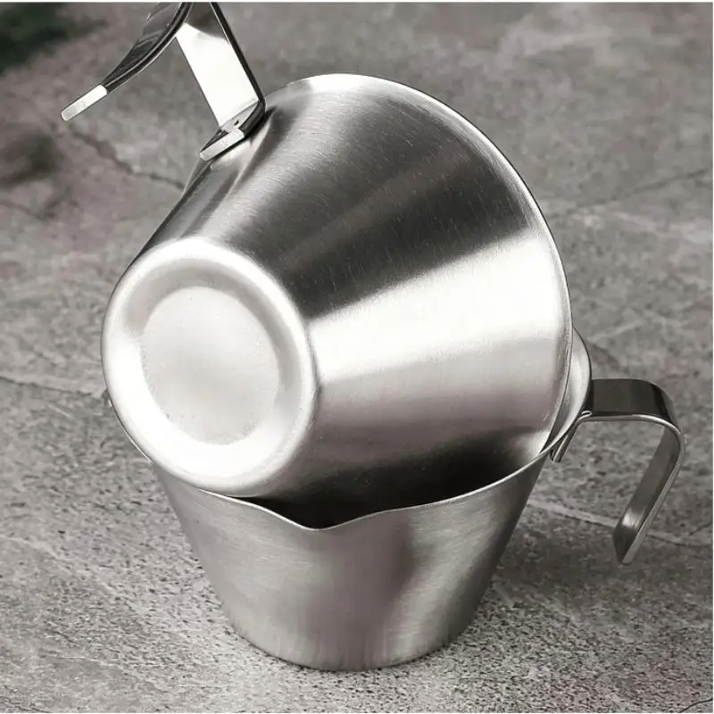 304 Stainless Steel Measuring Cup 1Pcs 100ML With Handle Precision Scale Coffee Tool for Espresso Milk Latte Art Barista Use