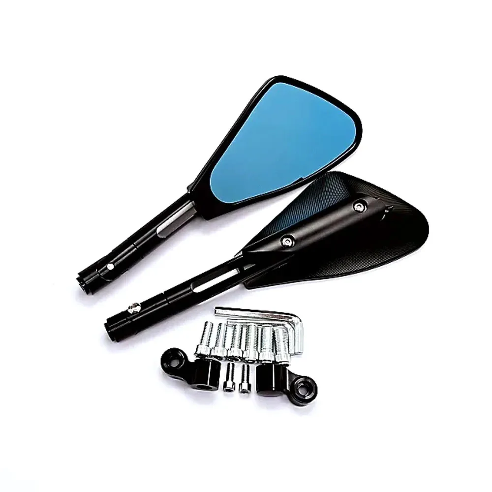 

Зеркало для мотоцикла, универсальное черное алюминиевое зеркало с ЧПУ для мотоцикла с выпуклой поверхностью, круглые треугольные боковые зеркала заднего вида на руле