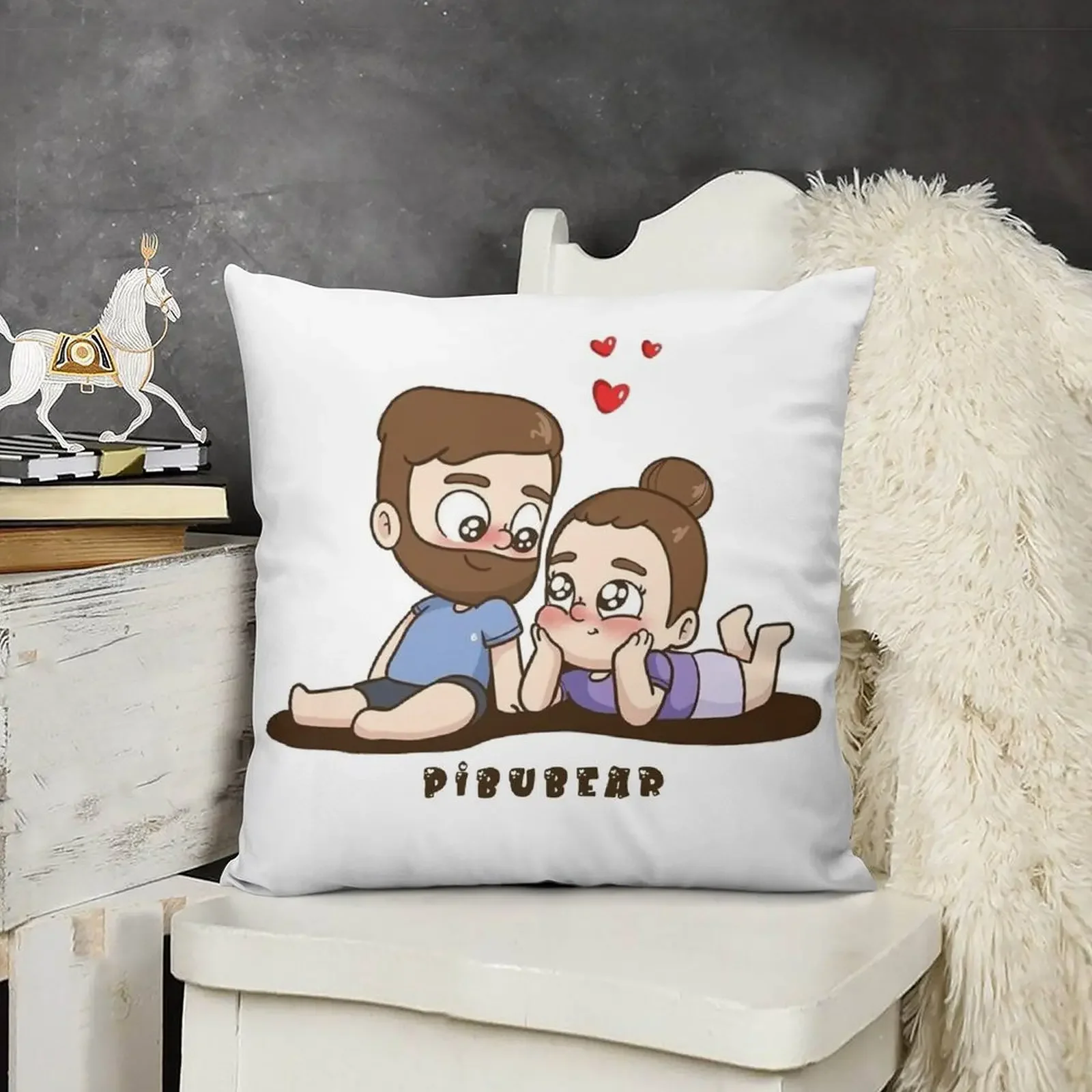 

Pibubear Throw Pillow Room decorating items Pillow Case pillow