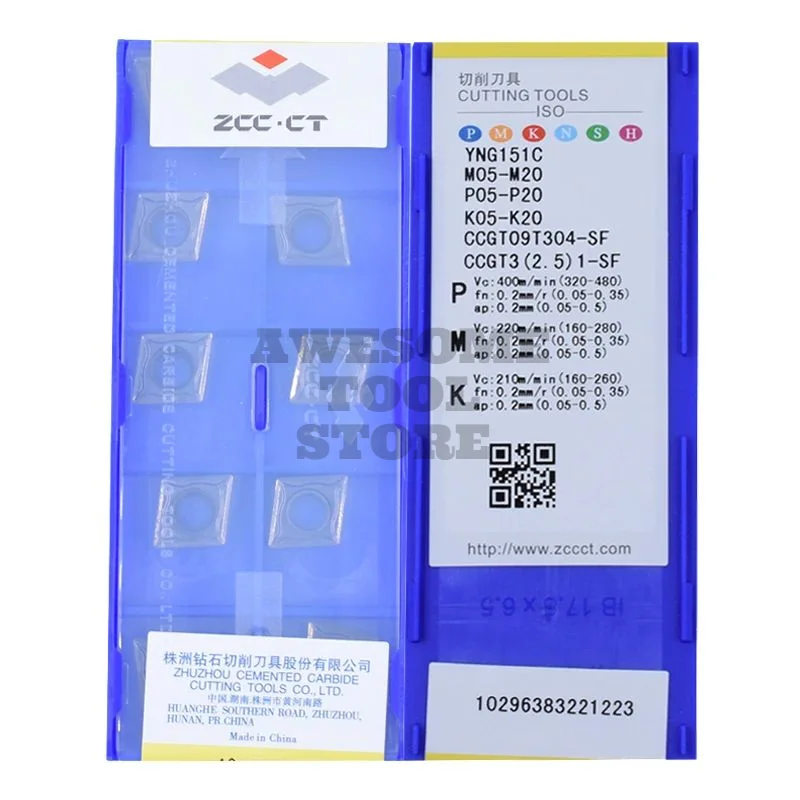 

ZCCCT Original Carbide Insert CCGT09T304-SF YNG151 YNG151C for CNC Turning Tools