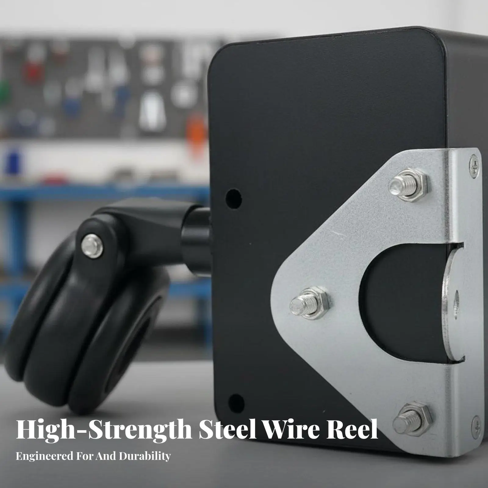 Automatic Locking Wire Rope Retractor 3kg Pull Force Industrial Tool Suspender for Factory Wall Mounted Workstation