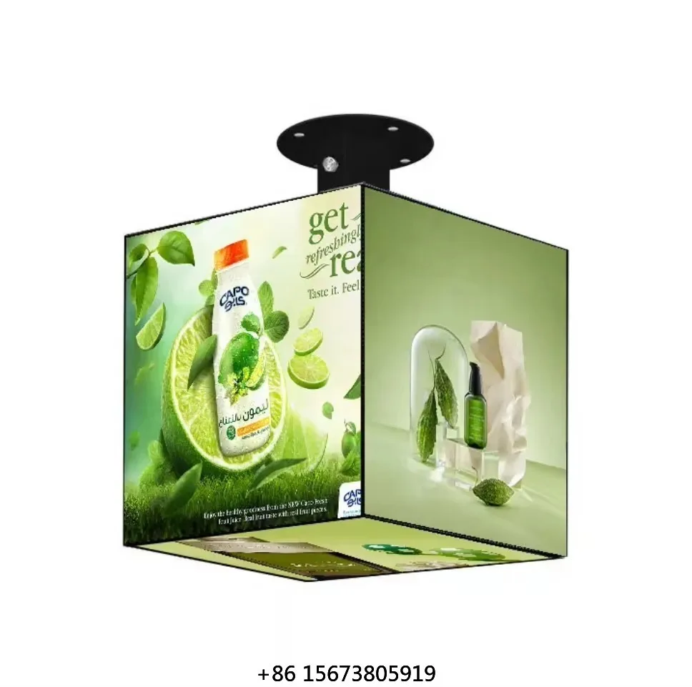 

Creative Advertising Screen Wifi 4G Cube Led Screen 4 Sided 5 Sided P2.5 Outdoor Cube LED Display Screen for Exhibition Hall