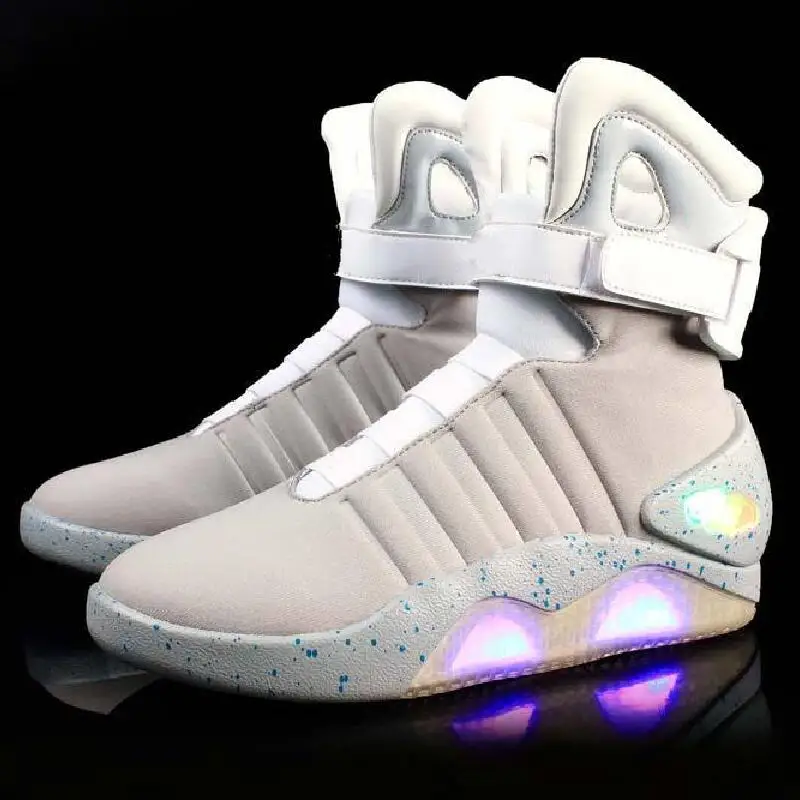 7ipupas Men Boots Adult USB Charging LED Shoes with Remote Control for Men and Women Winter Boots Back to Future Shoes for Party view 6