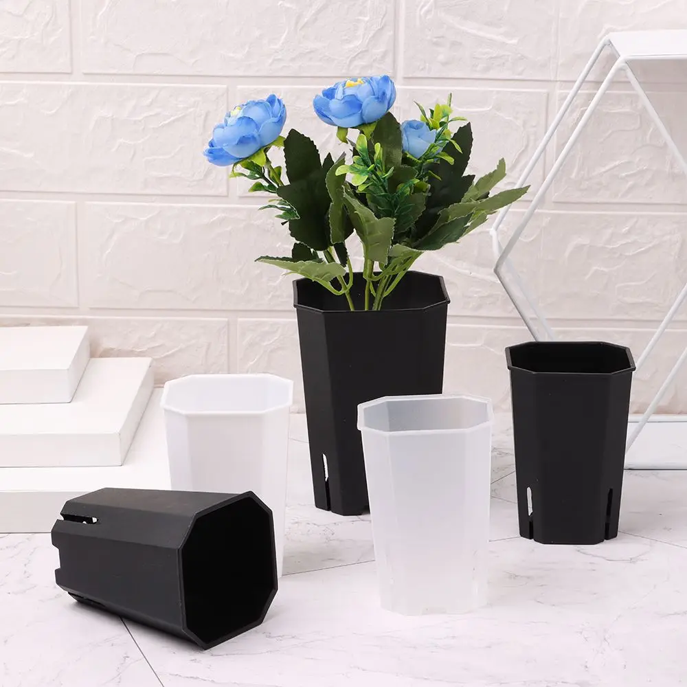 Side-opening octagonal square pots wholesale succulent flower pots resin succulents Vientiane pots transparent