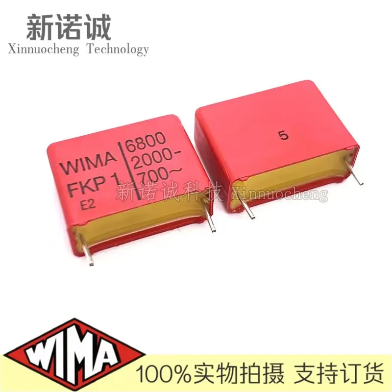 

2PCS/5PCS/20PCS/Lot WIMA FKP1 0.0068UF 2000V 2000v6800PF 5% foil film capacitor 6800PF 6n8 2000V682 682 Foot distance 22.5MM