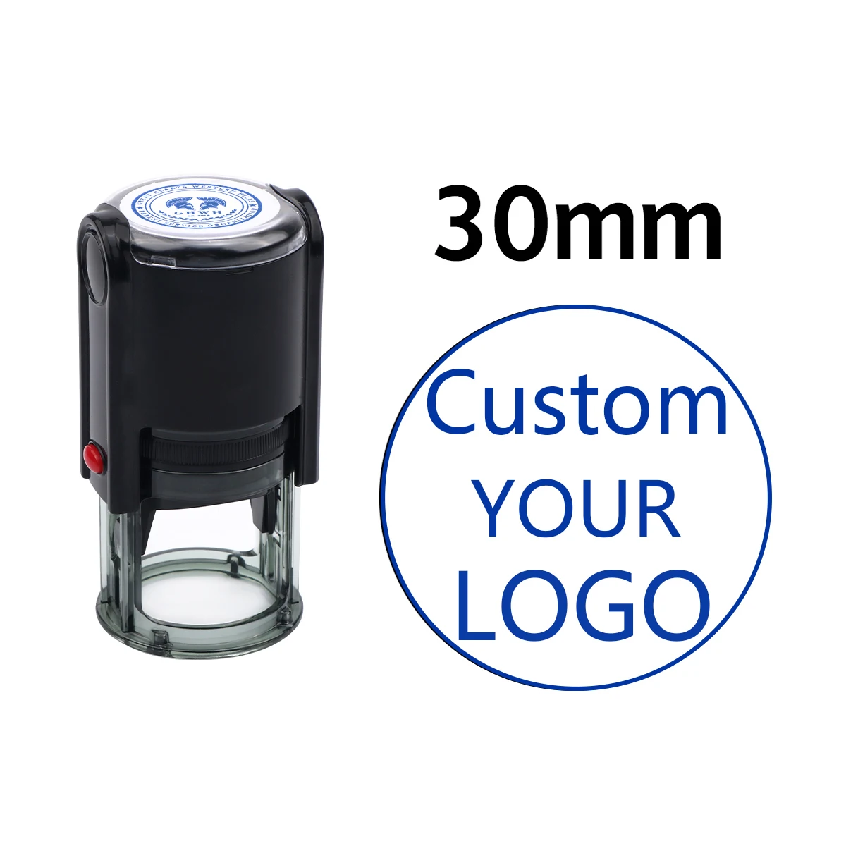 Aangepaste zelfinktende stempel met uw eigen logo, lichtgevoelige inkt / rubberen stempel, personaliseren uw logo Meerdere inktkleuropties