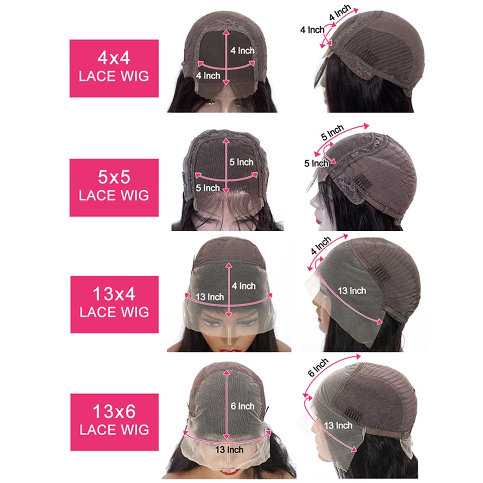 ตรง180ความหนาแน่น13x 4/13X6ลูกไม้ด้านหน้าเส้นผมมนุษย์ Wigs บราซิล HD โปร่งใส4x/4/5X5ปิดลูกไม้วิกผมสำหรับผู้หญิงก่อน Plucked