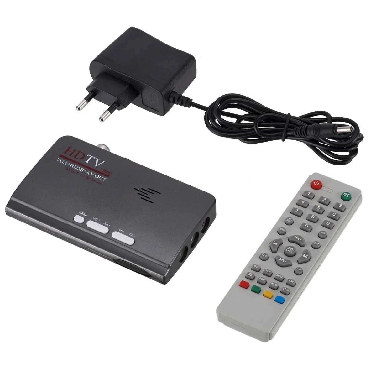 DVB-T2 Receiver DVB-T AV to VGA TV Box HDMI-Compatible VGA MPEG4 RF Digital Set-top Box