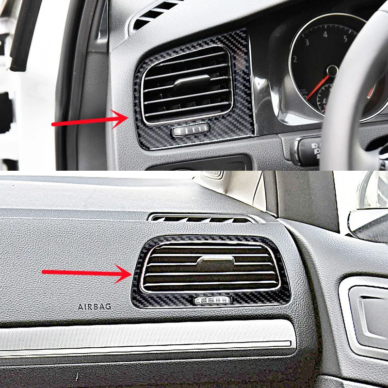 Car Co-Pilot Dashboard Glove Box Air Outlet Modification Cover Trim Strips Stickers For Volkswagen Golf 7 Interior Accessories