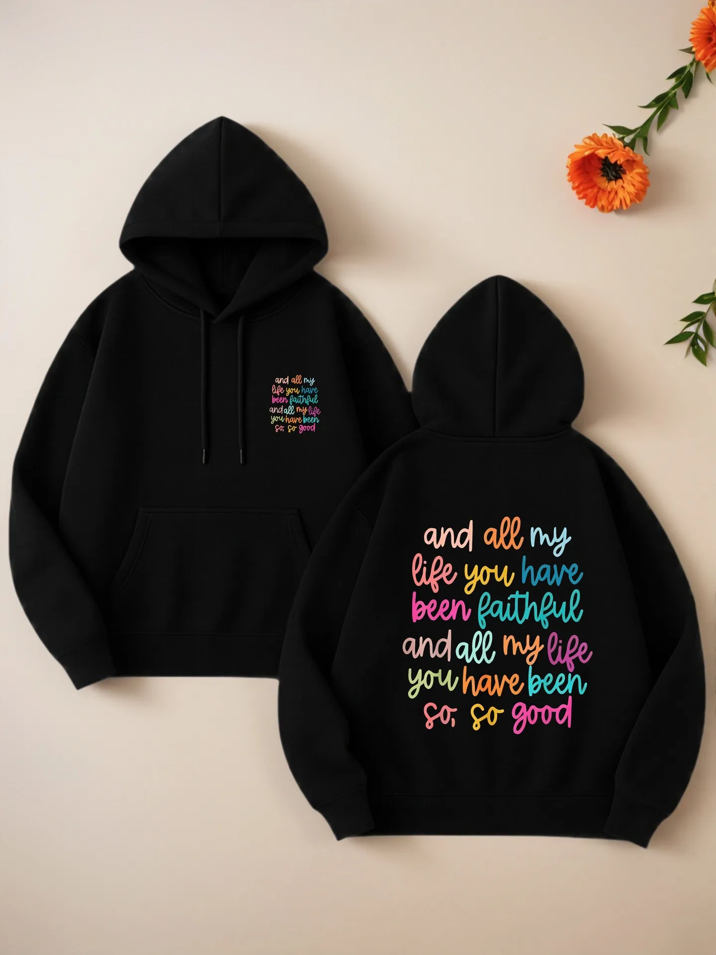 

Graphic Hoodie Women, Letter Print, Casual Aesthetic, Fleece Lined, Casual Everyday Wear, For Teens