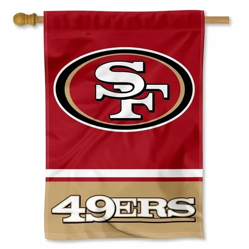 Two-Sided House Flag - San Francisco 49ers Team Spirit Decor, Outdoor Banner uua