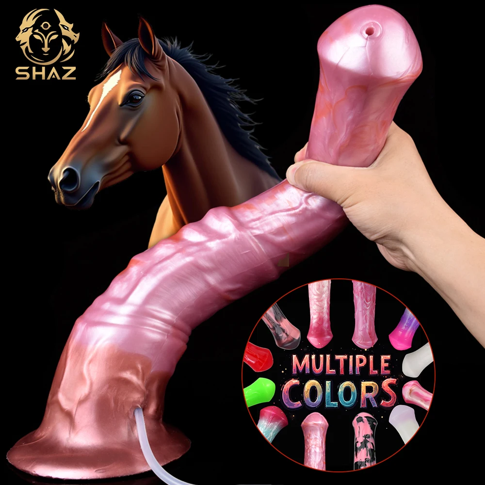 SHAZ 42 سنتيمتر طويل الحصان القذف دسار الحيوان القضيب المكونات الشرج بعقب المكونات المهبل تحفيز الجنس لعب للنساء الاستمناء 18 +