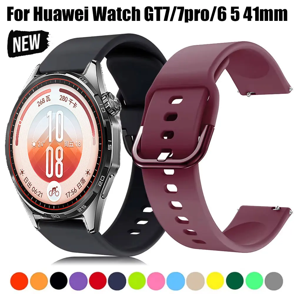 18/20/22mm Silikonarmband für Huawei GT 7pro 46mm GT6pro/5pro 46/41mm Armband für Huawei Watch 5 46mm GT7 46mm Armband