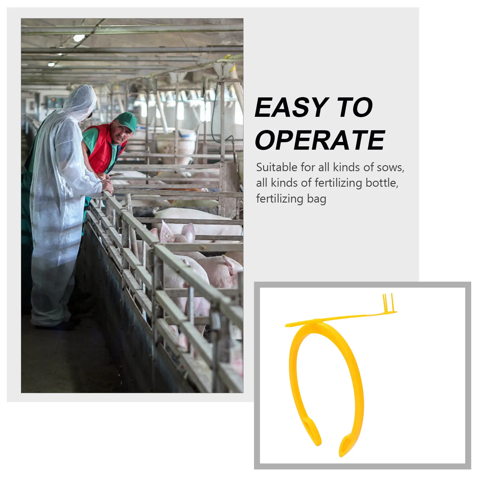 

Artificial Jar Clamp for Sows Fertilization Auxiliary Bottle Pig Clamp Simple Operation Automatic