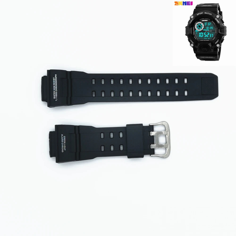 WatchBand  For Skmei 1019 Plastic Wristband Adjustable Replacement Watch Strap Band Sports Watch Accessories