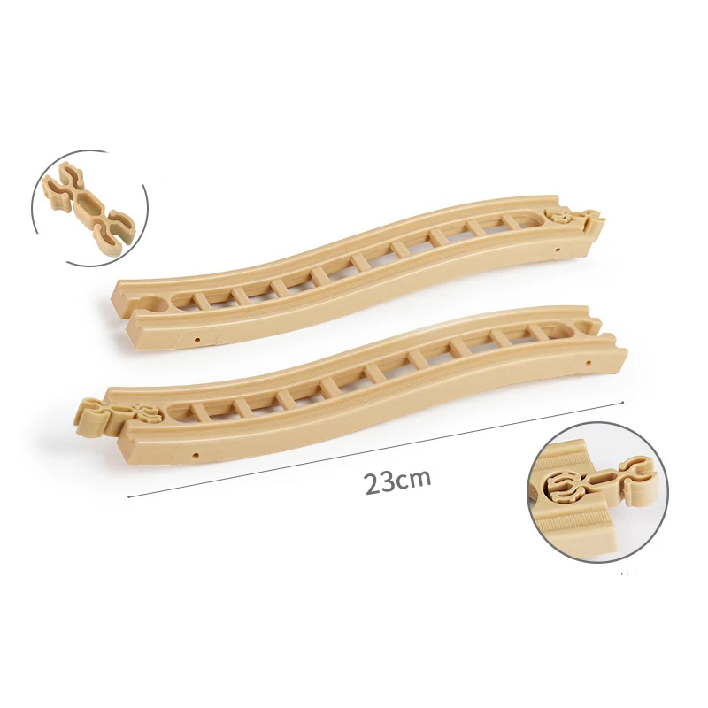 Wooden Train Track Toys Railway Rails Accessories Fit Thomas Train Road Connector Wood Railway Bridge Children Birthday Gifts