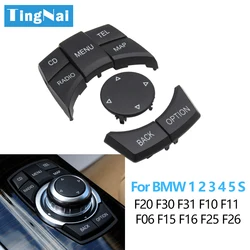 Car Central Console CIC Multi-Media Control Button Cover For BMW 1 2 3 4 5 6 7 X3 X4 X5 X6 Series F30 F31 F10 F11 F06 F25 F26