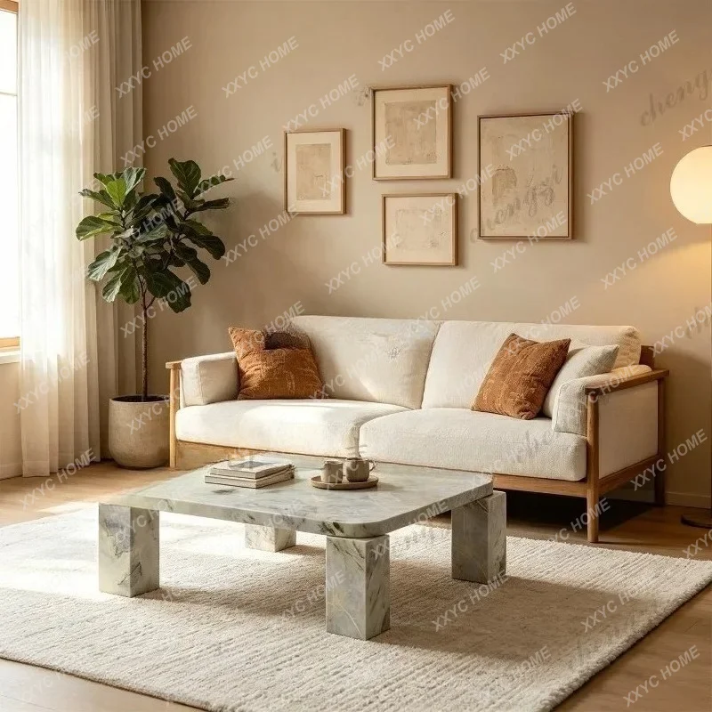 XX light luxury high-grade natural marble coffee table living room coffee table tea table