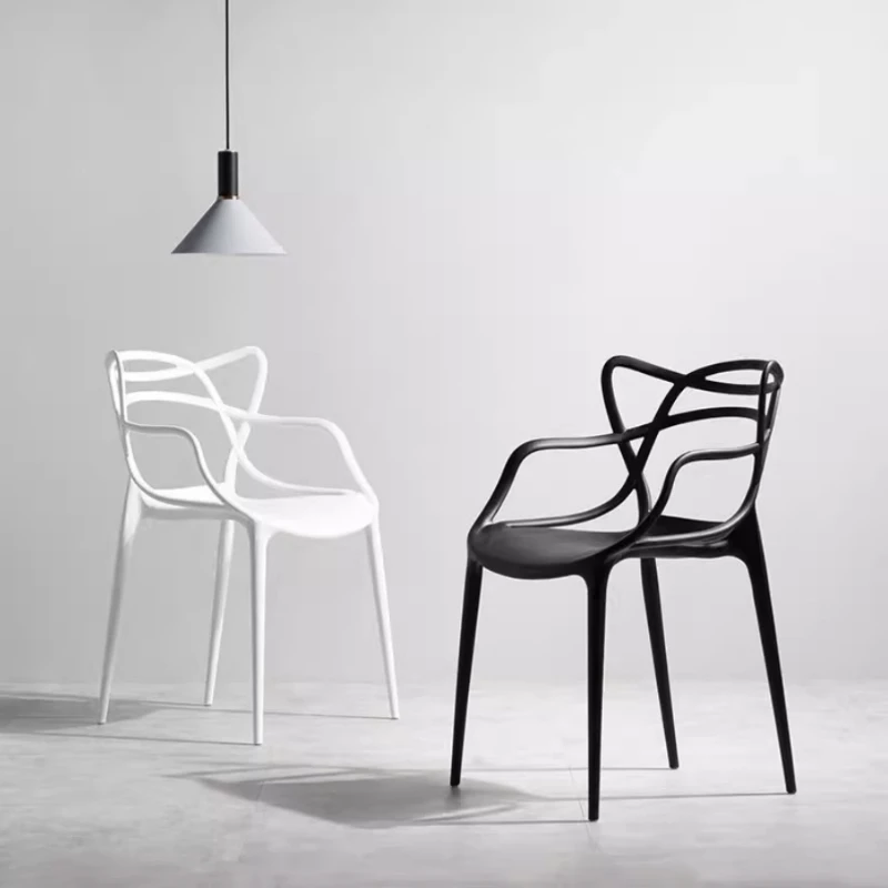 

Design Plastic Dining Chairs Nordic Vanity Salon Living Room Chairs Office Modern Ergonomic Sillas Comedor Home Furniture CM50CD