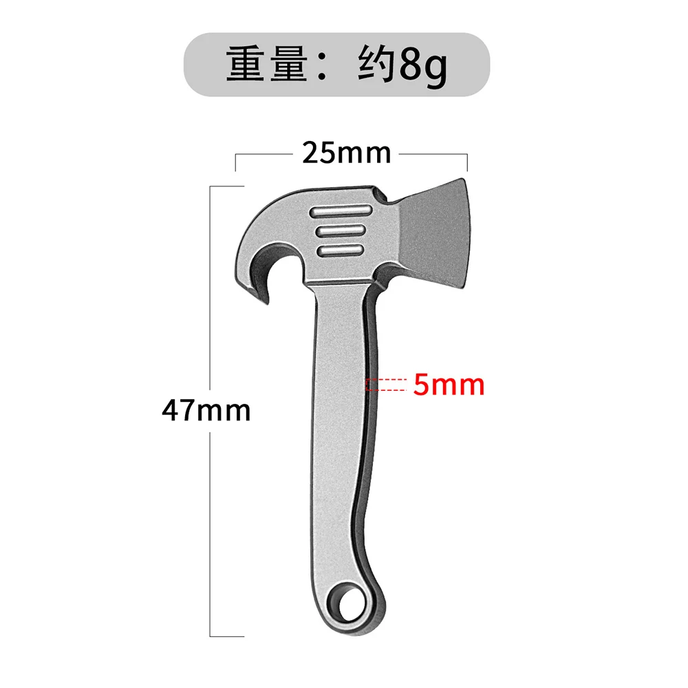 Imagem -05 - Mini Liga de Titânio Pingente Keychain Crowbar Criativo Multi-function Delivery Tool Abridor de Garrafas Edc Chaveiro Acessório