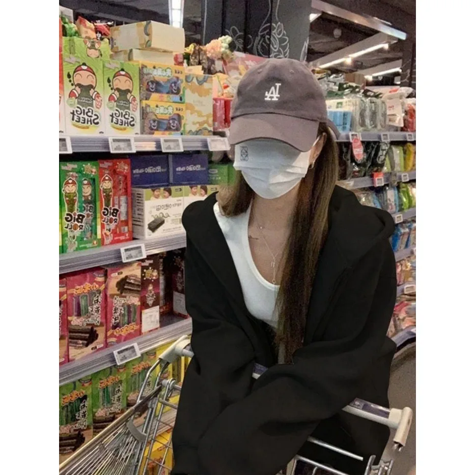 

Hooded Zipper Cardigan Sweater Early Autumn New Loose and Thin Lazy Coat Women's 2025