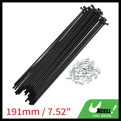 X Autohaux Fahrradspeichen-Set, 12 G, 148 mm, 154 mm, 163 mm, 173 mm-305 mm Länge, Fahrrad-Radspeichen mit Nippeln, Kohlenstoffstahl, Schwarz, 36 Stück – Detail 18