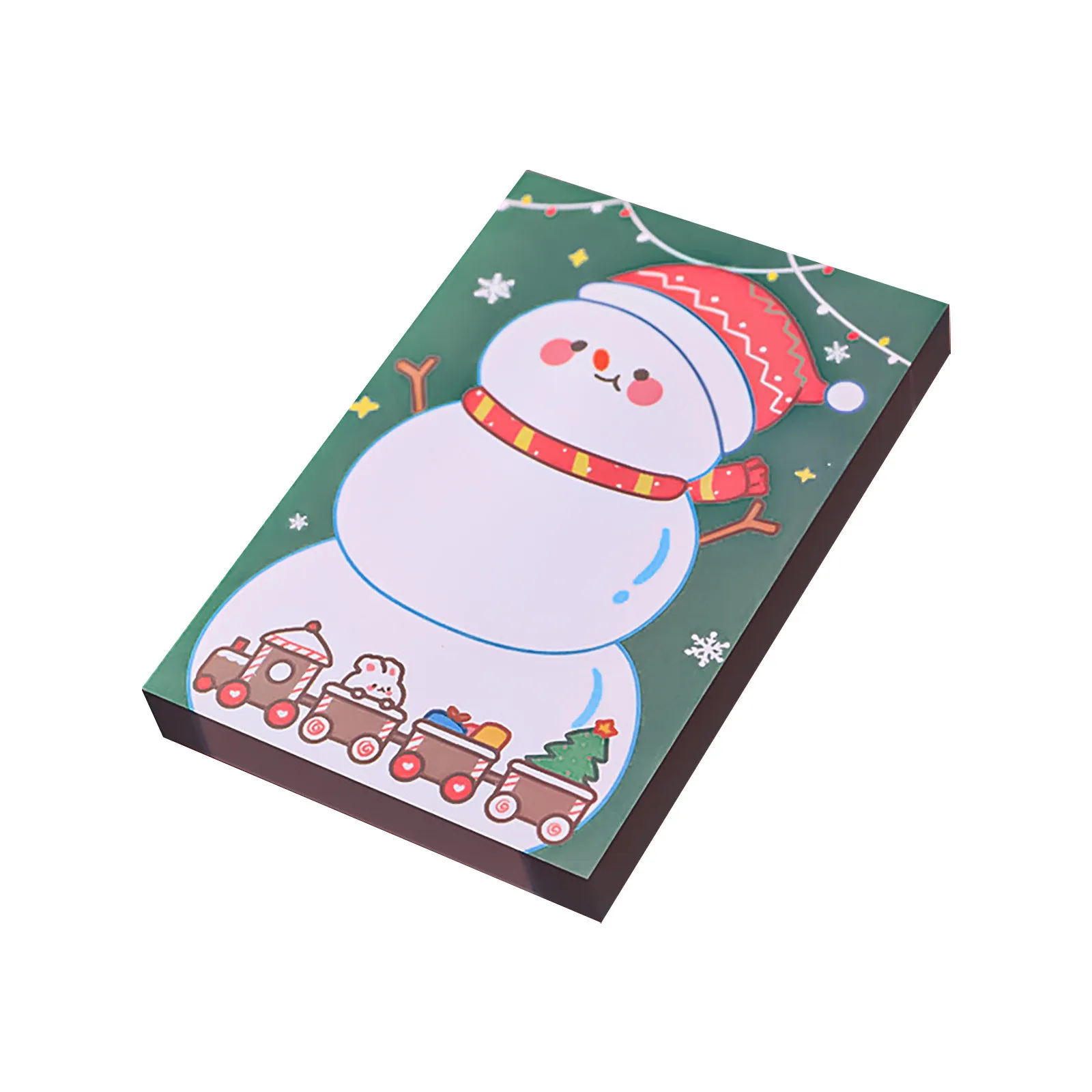 Christmas Notepad Winter Holiday Themed Notepad Sticky Santa Notepad Work Study Shopping To Do List 2Q