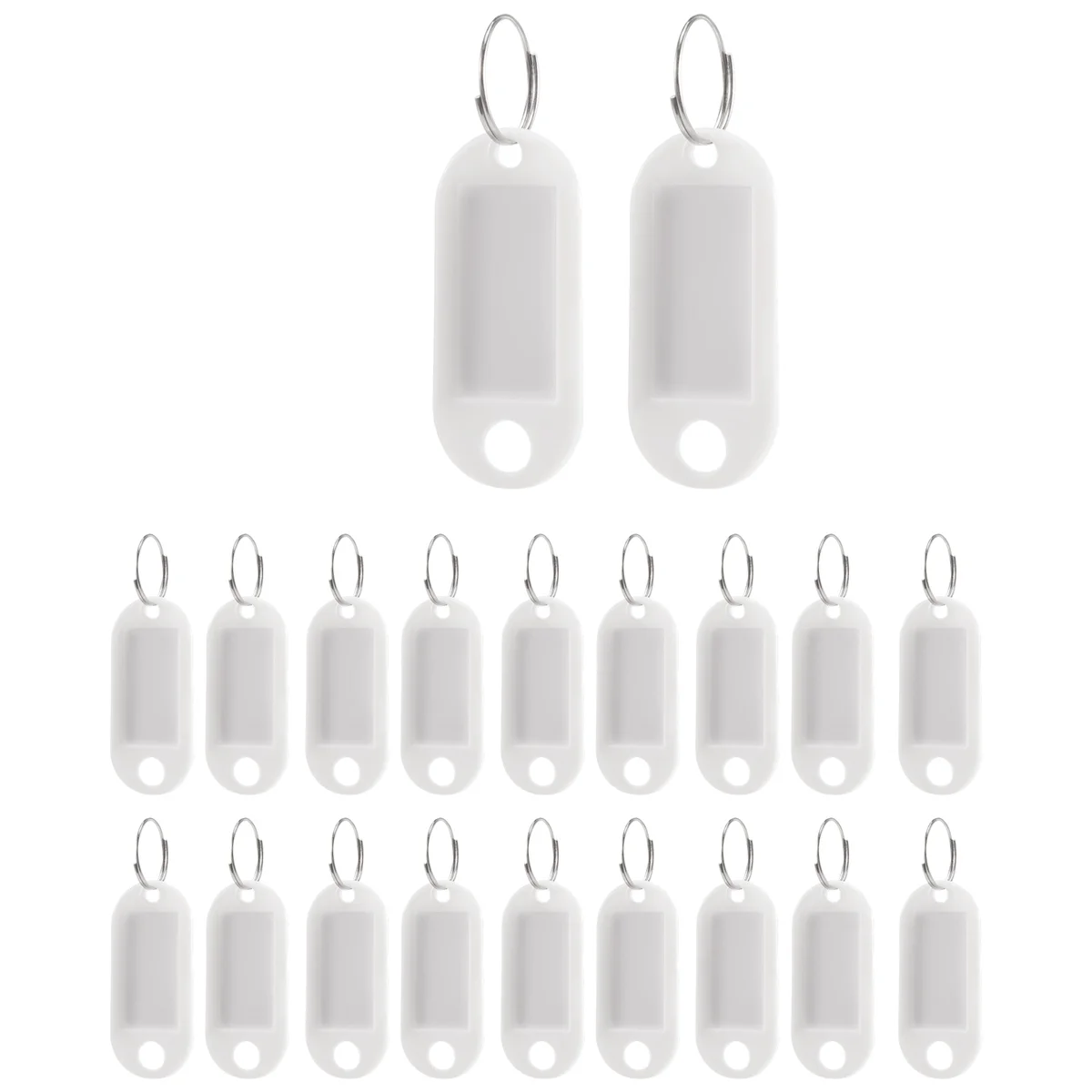 white portable plastic key fob key tag ID labels 20 pieces