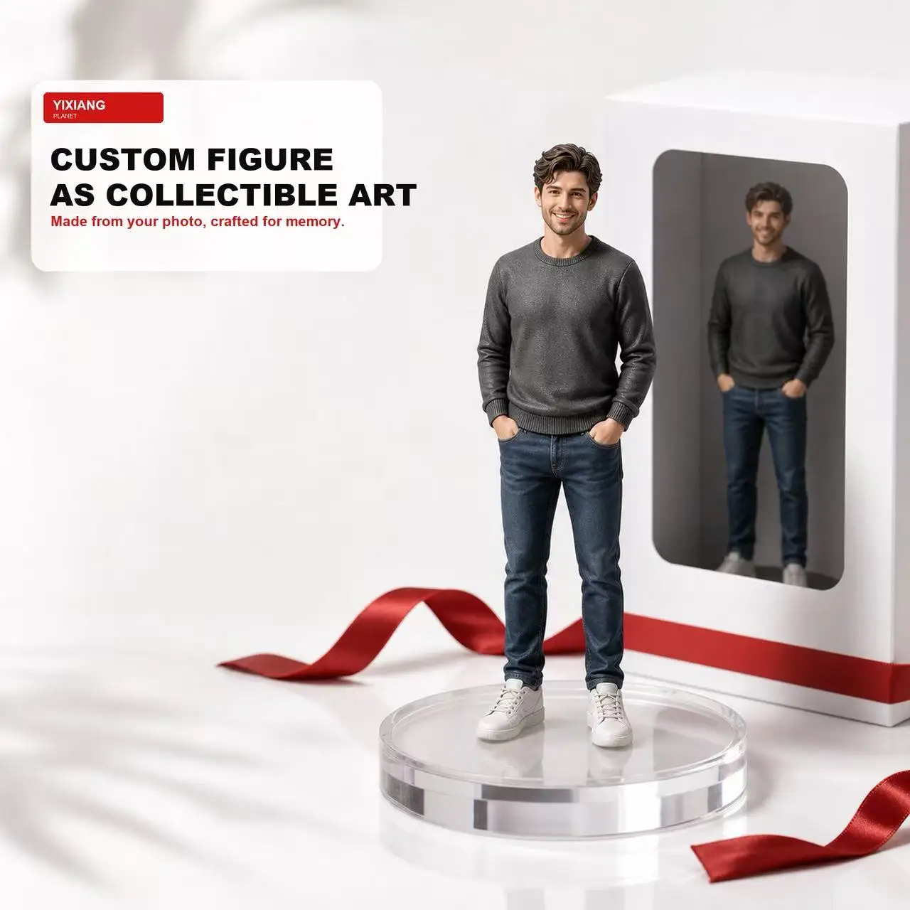 Custom 3D Printed Resin Figure Personal Photo Simulation Customization Character Model Ornament Three Dimensional Gift