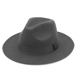 Kids Wide Brim Fedora Hat Felt Panama Cap with Black Ribbon for Boys And Girls Children's Summer Sun Protection Accessory