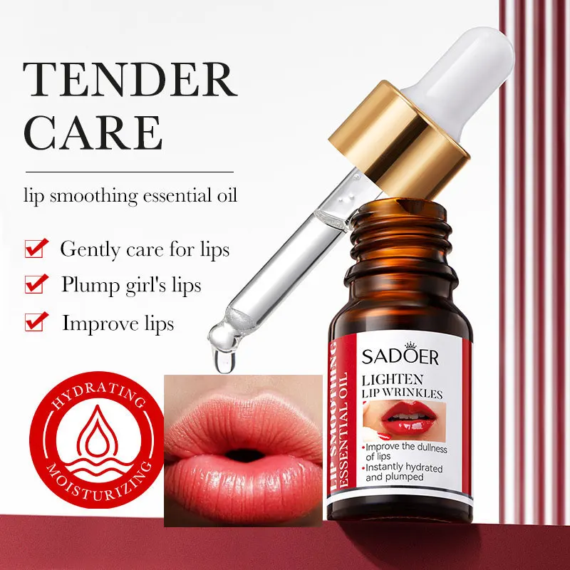 Lip Booster Plumping Serum Oil Hyaluronate Acid Moisturizing Sexy Enhancer Non-Irritating Brighten Fade Lines Plump Products
