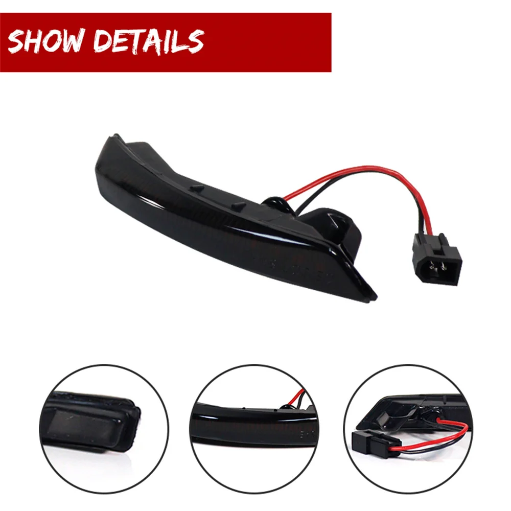 For Chrysler Town & Country 2008-2016 For Dodge Grand Caravan 2008-2018 Car Sequential LED Front Side Mirror Turn Signal Lights