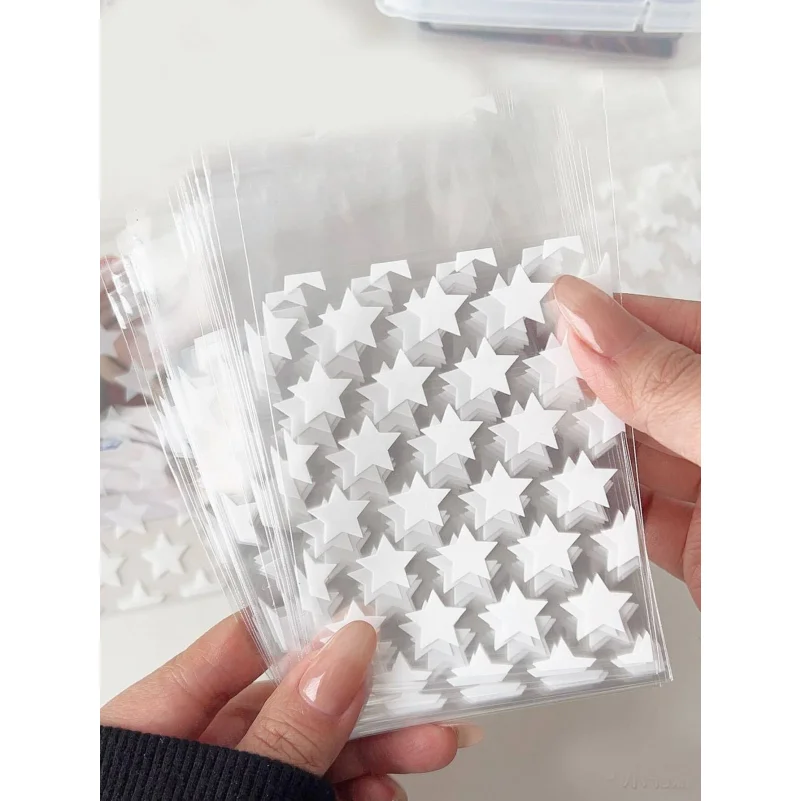 Transparent Gift Bags Stars Circles Print, Practical Storage Display Accessories