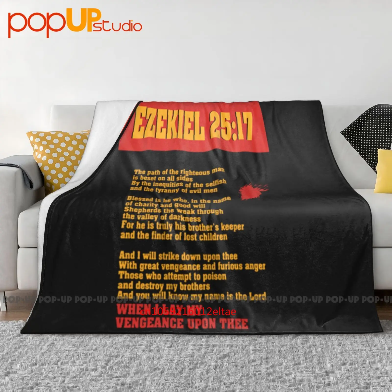 Pulp Fiction Ezekiel 25 17 By Jules Winnfield Ultra-Soft Blanket Quilt Winter Sofa Cover Bed Covers