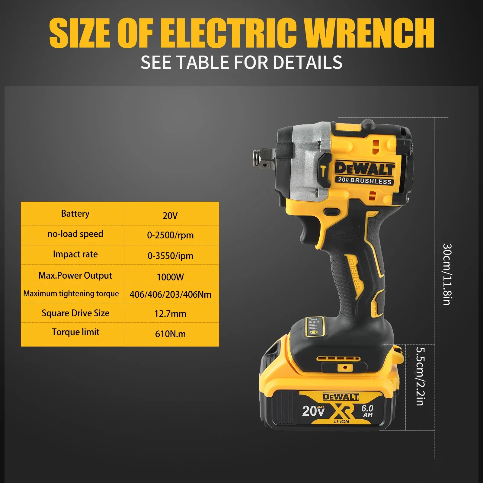Chave de impacto sem fio DEWALT DCF921 20V máx. 1/2" tem velocidade variável. Seu controle de chave de precisão garante precisão