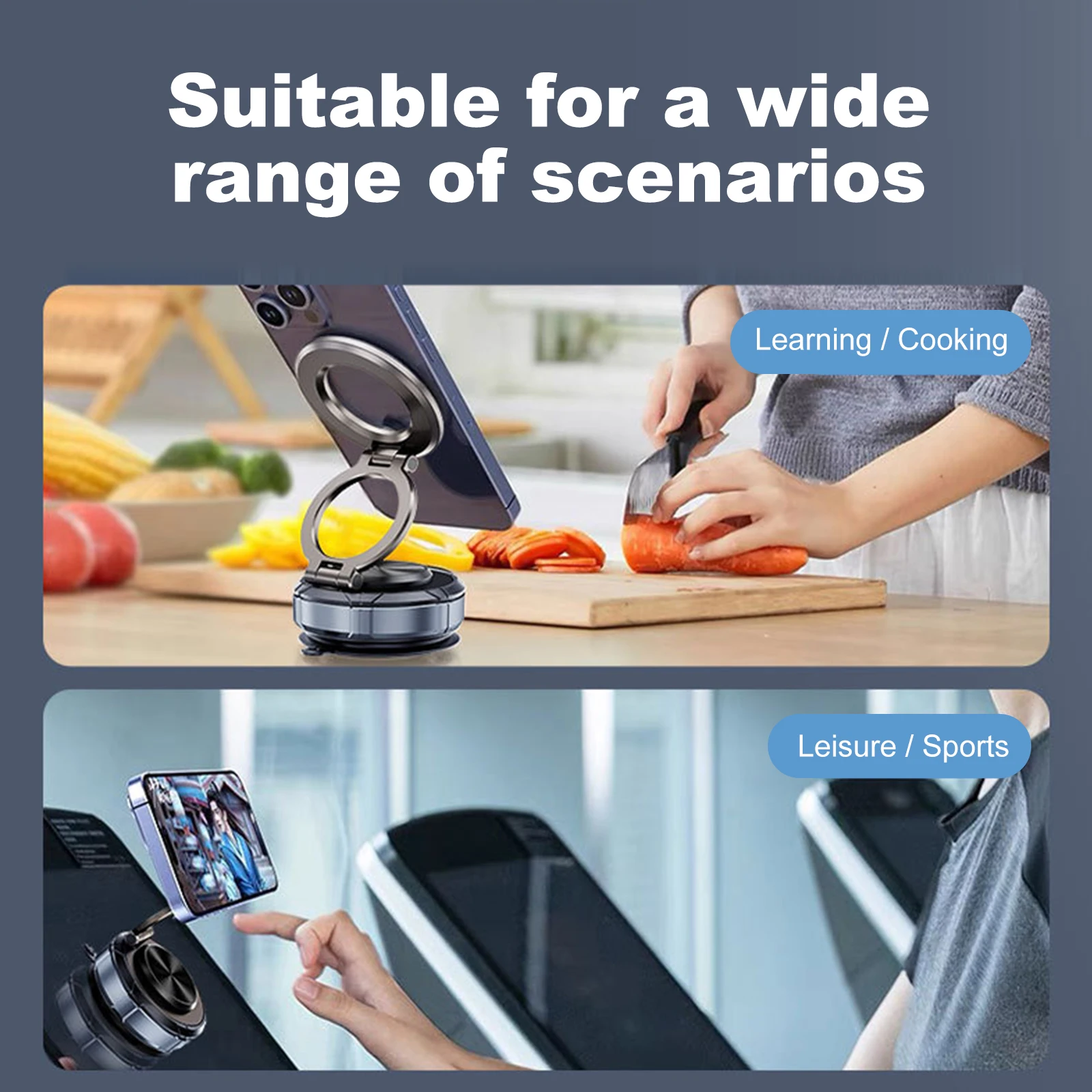 

Автомобильный держатель для телефона, совместимый с MagSafe 78 фунтов Hyper, вакуумное крепление на присоске, складное для серии IPhone 16/15/14/13/12